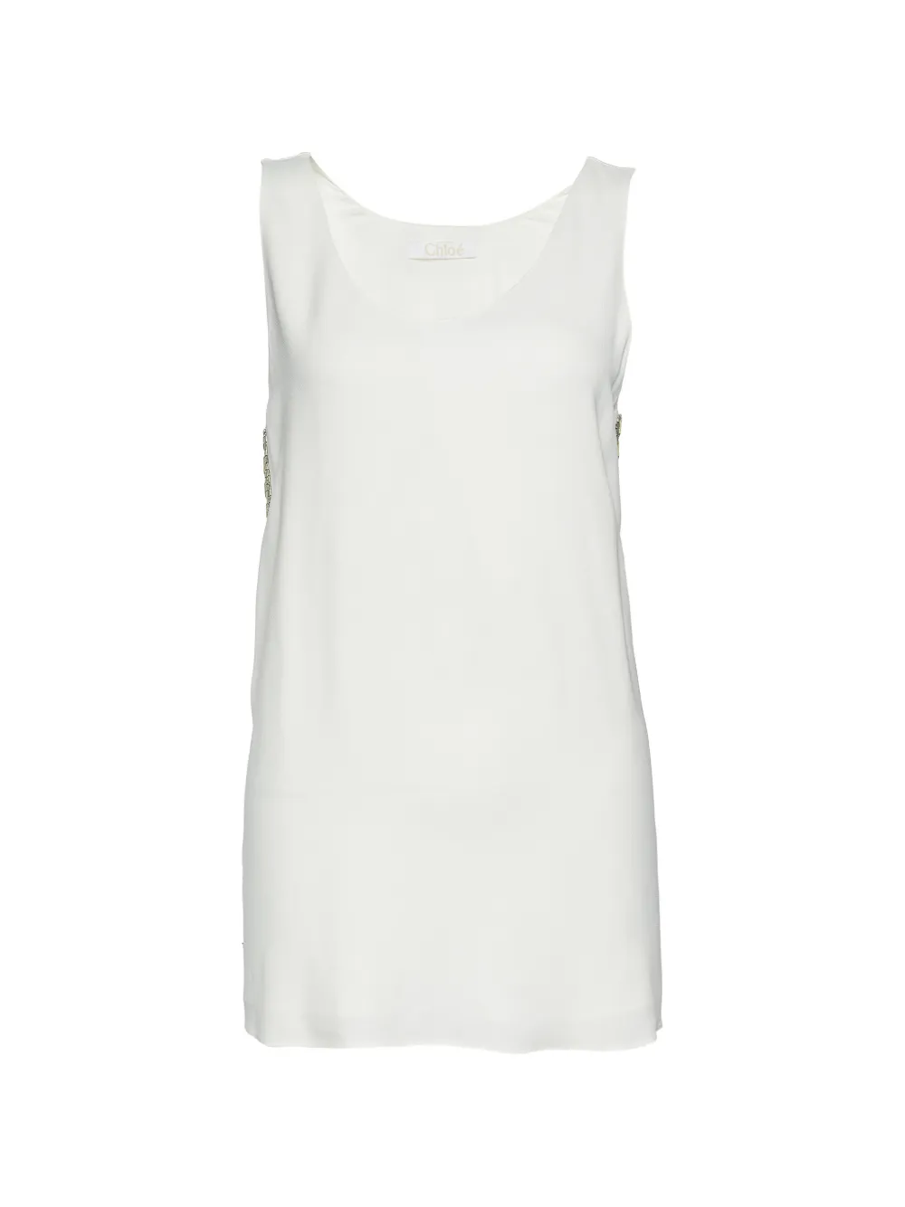 Chloé Pre-Owned embellished sleeveless blouse - Bianco