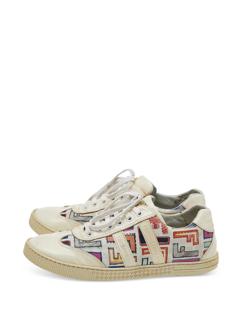 Fendi Pre-Owned patterned sneakers - Nude