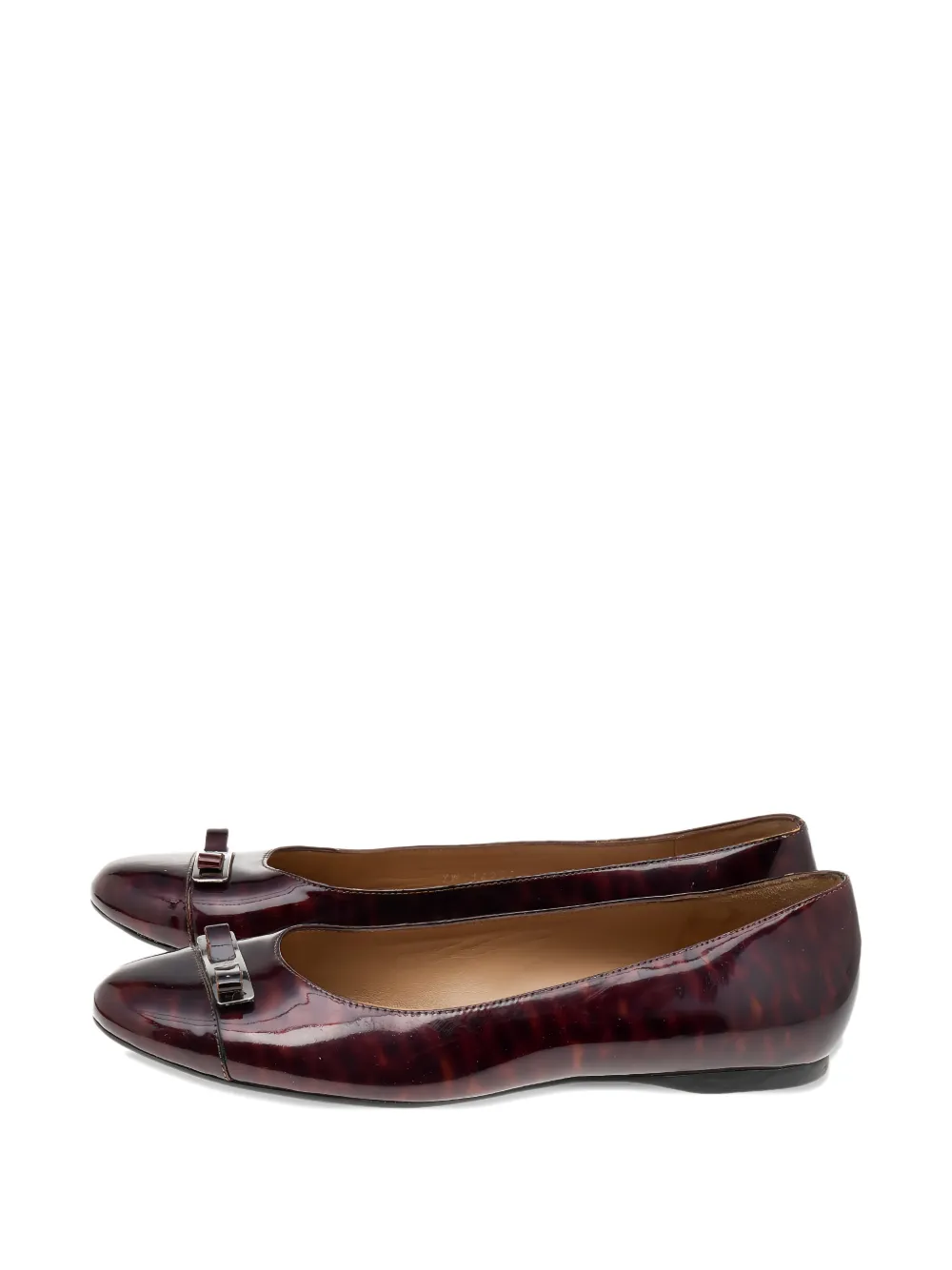 Ferragamo Pre-Owned Vara Bow ballet flats - Rosso