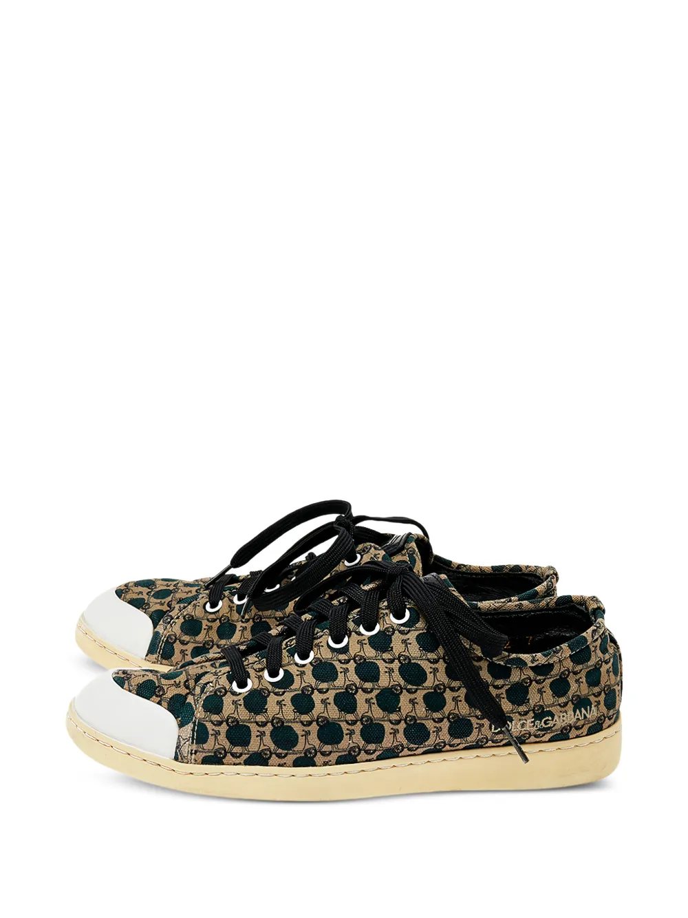 Dolce & Gabbana Pre-Owned printed canvas sneakers - Nude