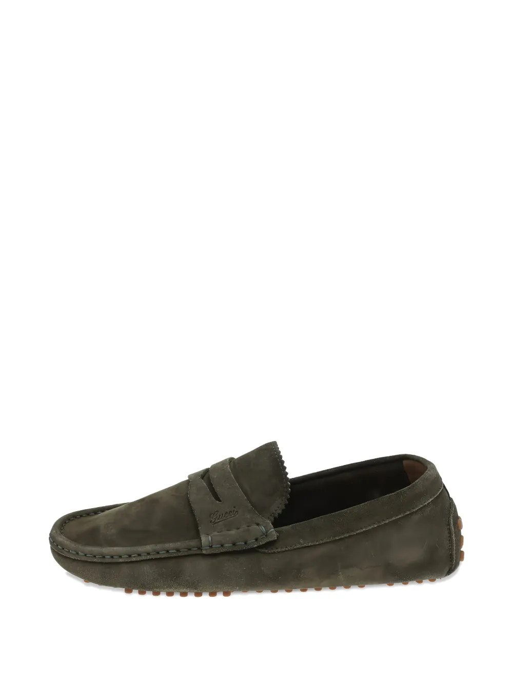 Gucci Pre-Owned penny strap loafers - Grün