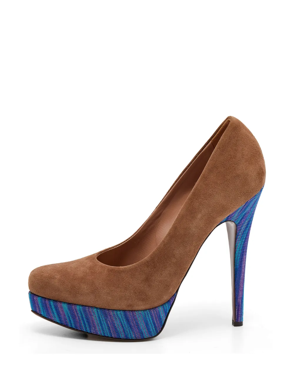 Missoni Pre-Owned knit-platform pumps - Marrone