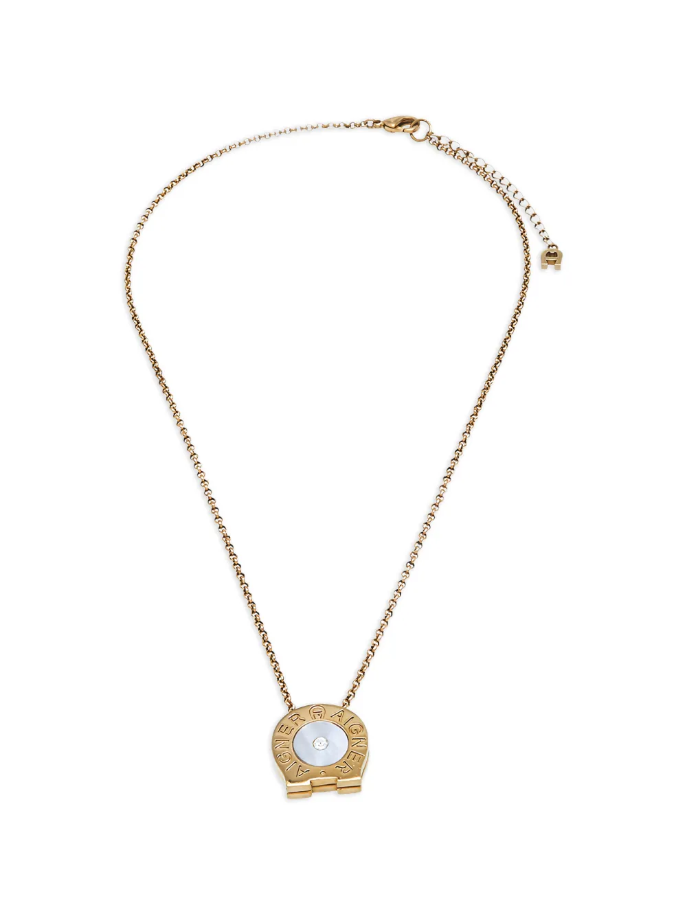 Aigner Vintage mother-of-pearl pendant necklace - Oro