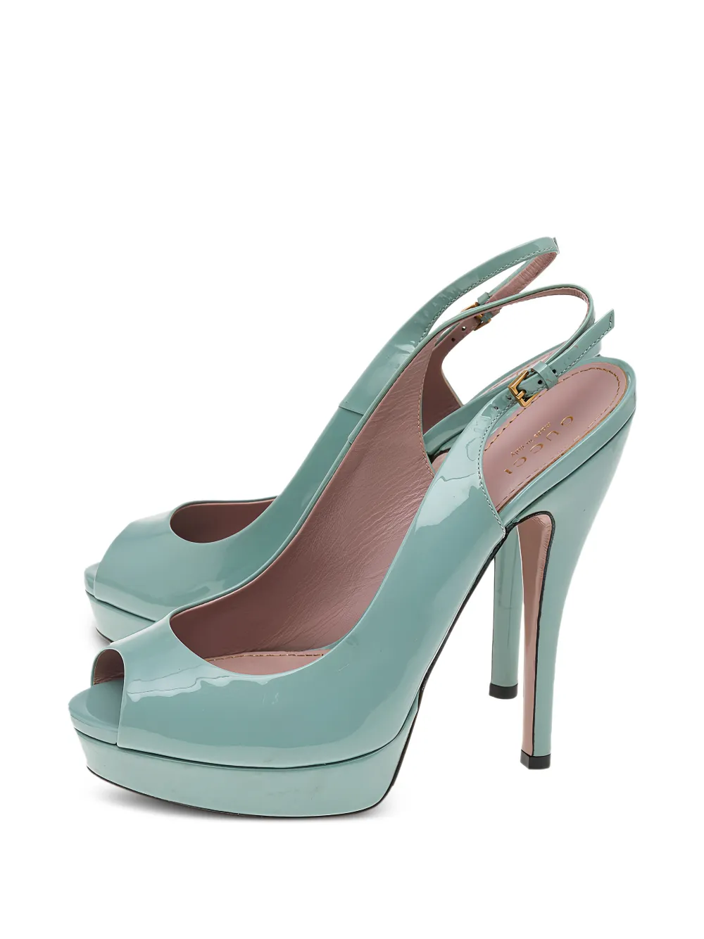 Gucci Pre-Owned peep-toe slingback pumps - Verde
