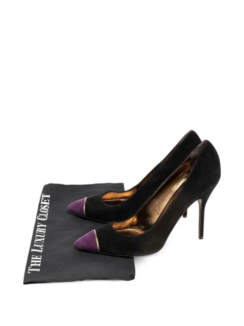 Saint Laurent Pre-Owned cap-toe pointed pumps