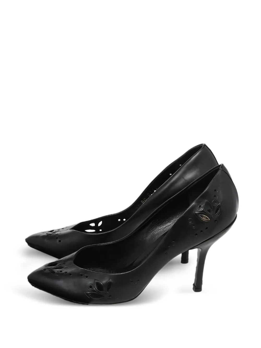 Louis Vuitton Pre-Owned laser-cut pointed-toe pumps - Schwarz