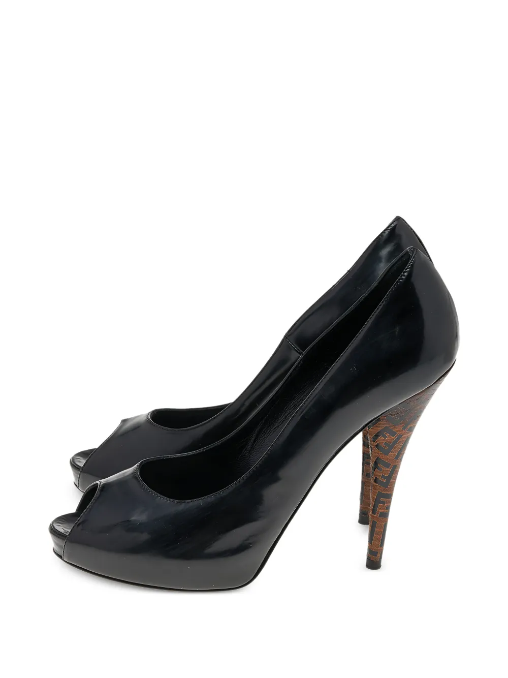 Fendi Pre-Owned Zucchino peep-toe pumps - Schwarz