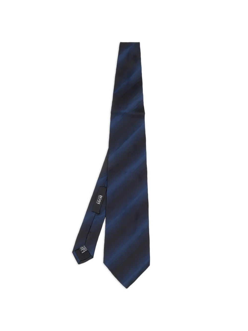 BOSS striped silk tie - Blu