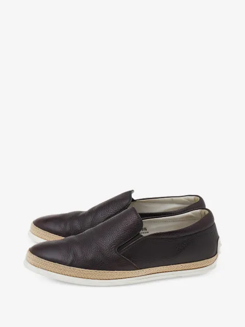 Tod's Vintage slip-on leather sneakers