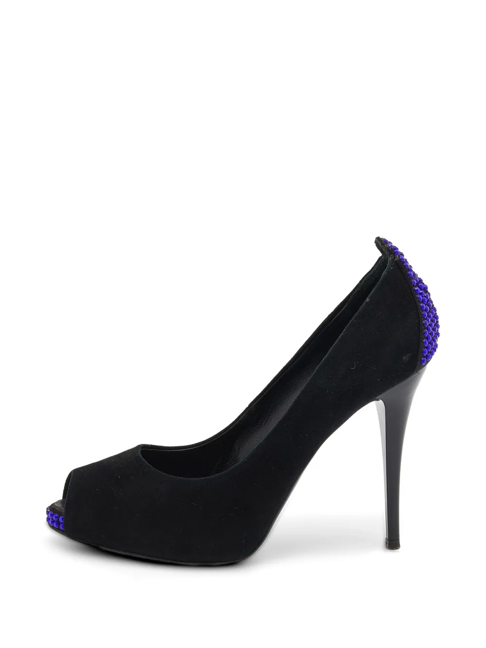Giuseppe Zanotti Vintage embellished peep-toe heeled pumps - Nero