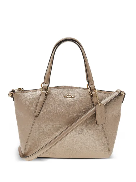 Coach metallic leather tote bag