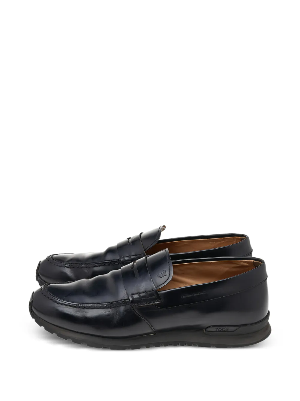 Tod's penny keeper leather loafers - Schwarz