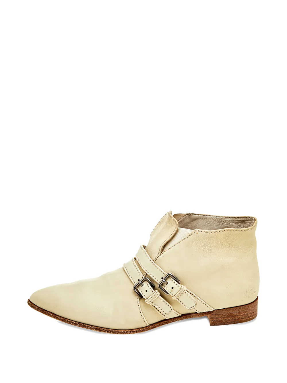 Miu Miu Pre-Owned buckled strap ankle boots - Toni neutri