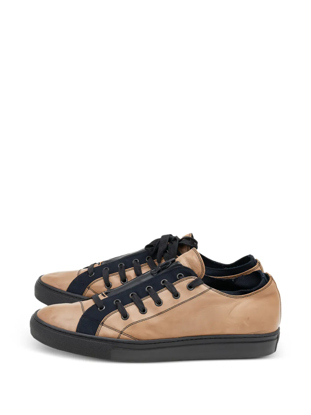Valentino Garavani Pre-Owned zip-detail low-top sneakers - Nude