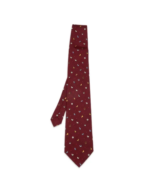 Dunhill Zodiac print tie