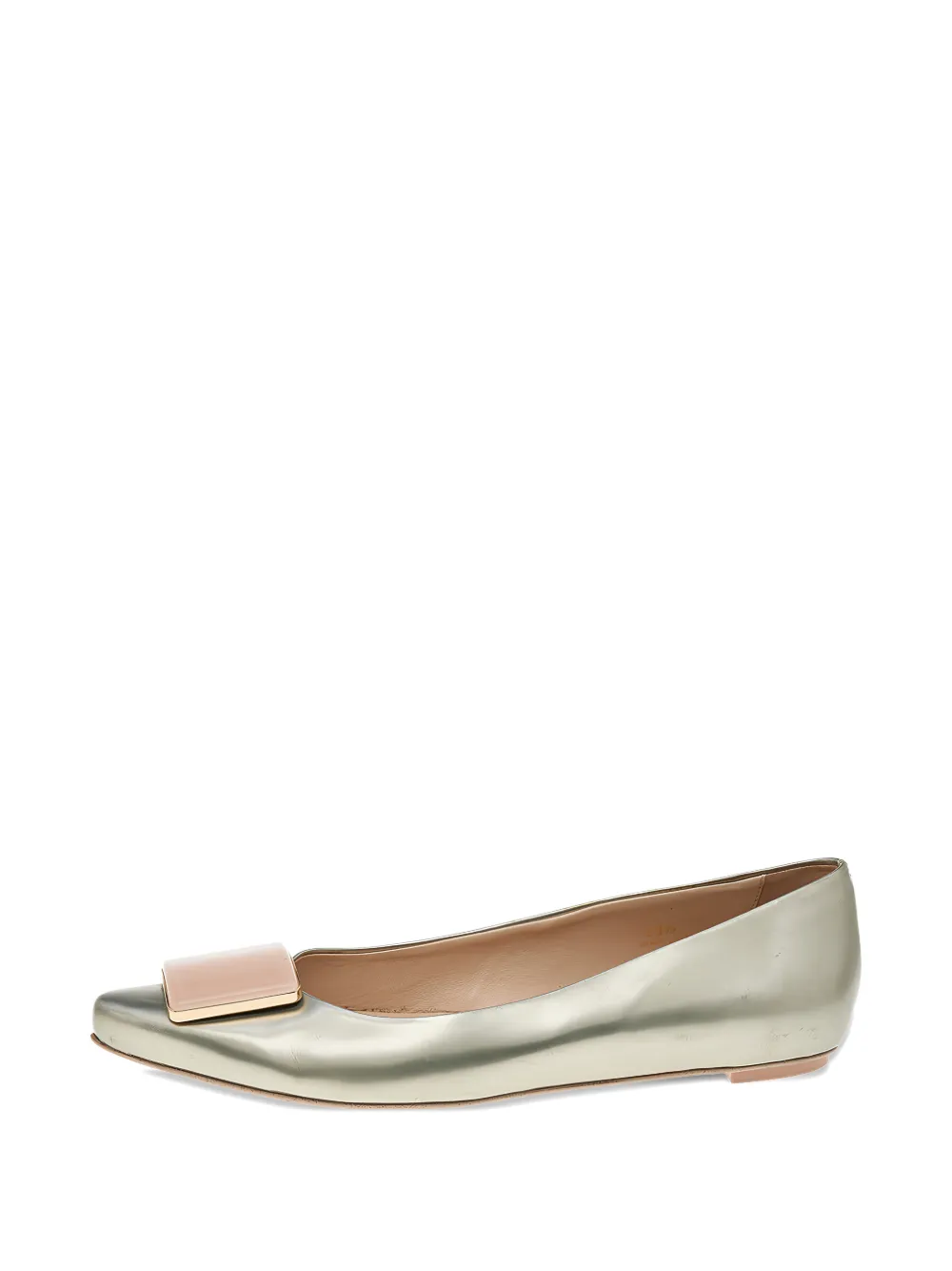 Tod's buckle-detail ballet flats - Silver