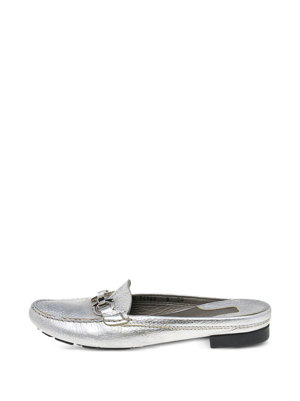Ferragamo Pre-Owned Gancini leather mules - Argento