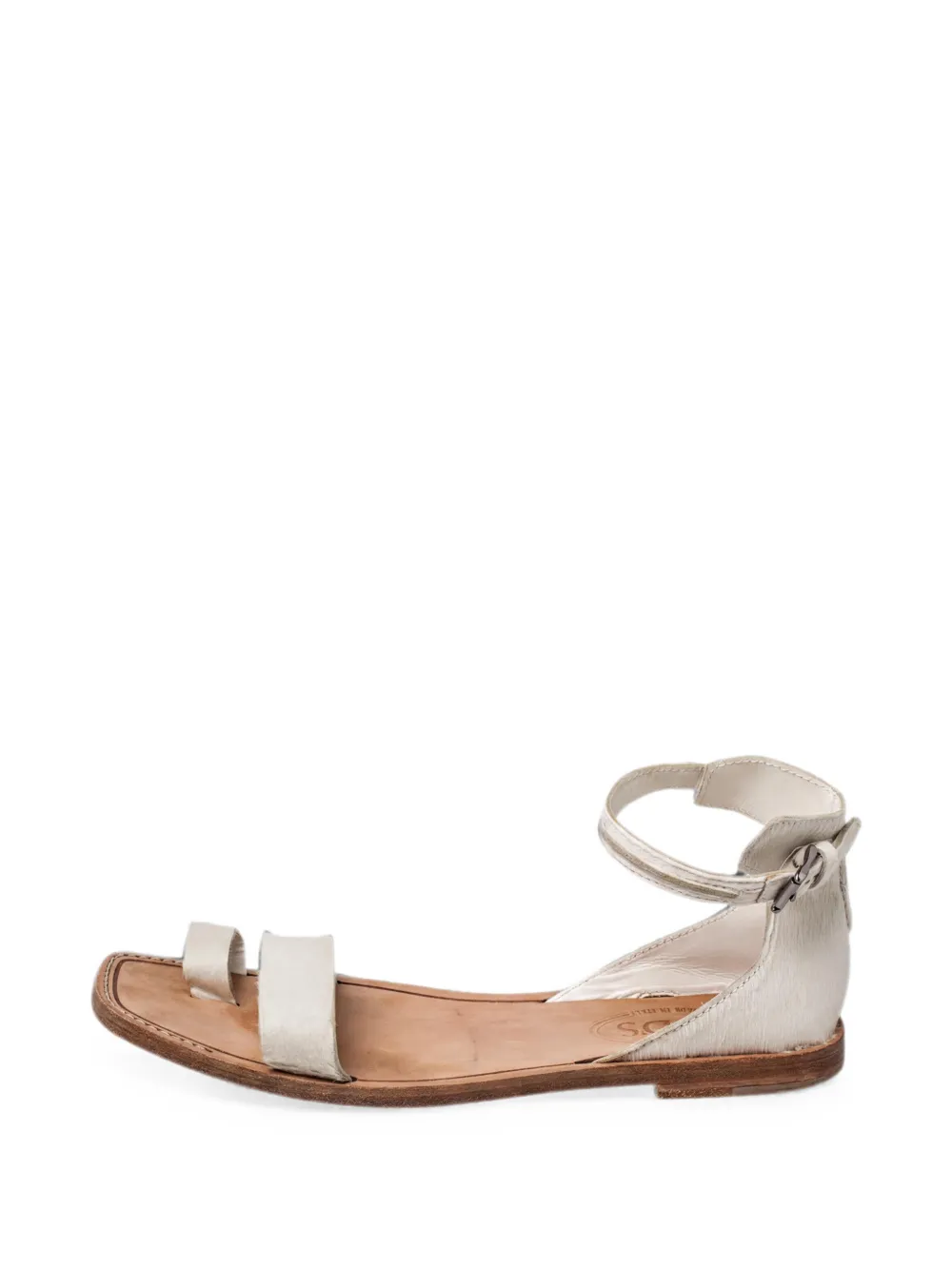 Tod's Vintage calf hair ankle strap sandals - Weiß