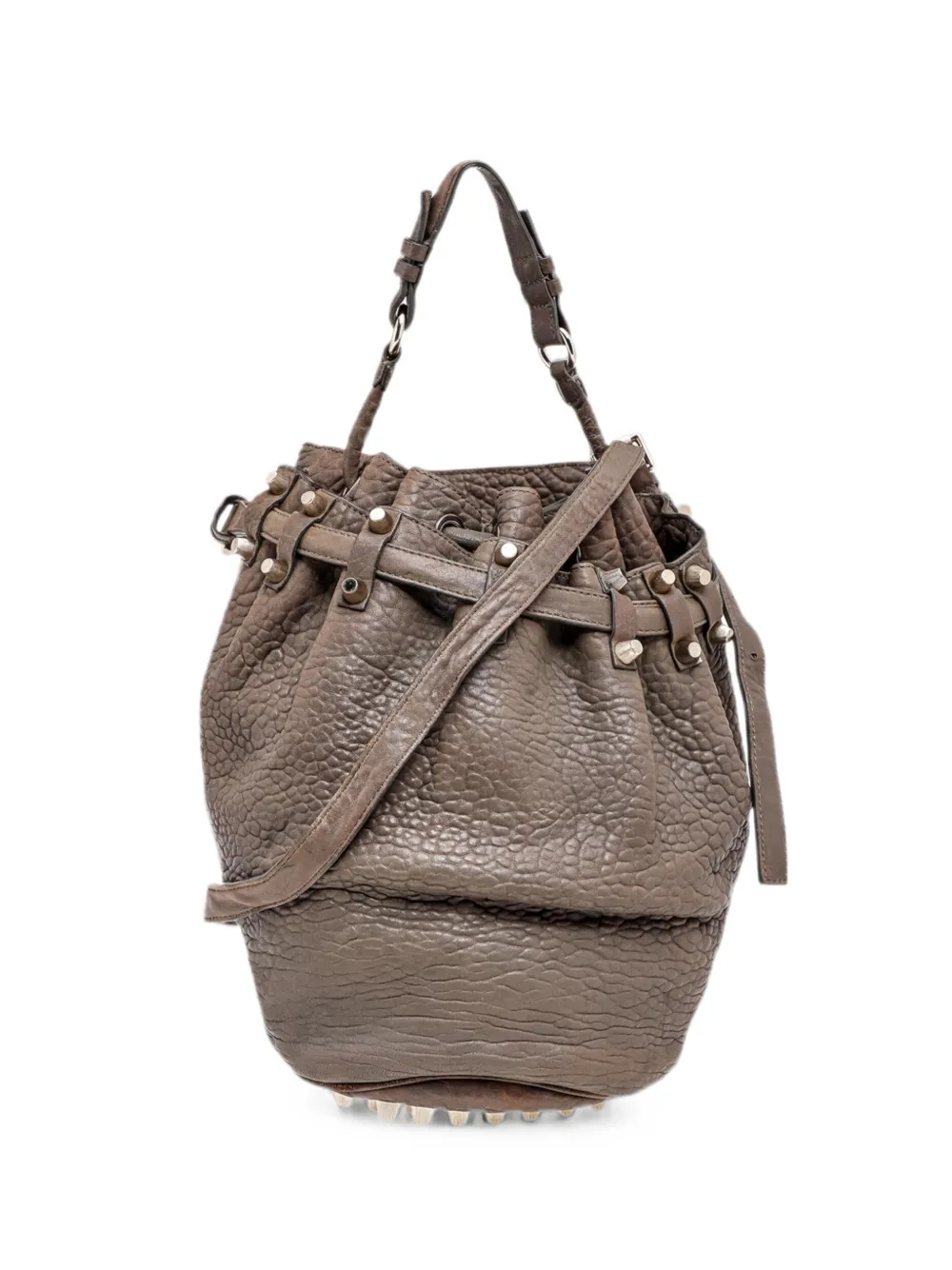 Alexander Wang Diego calf leather bucket bag - Marrone