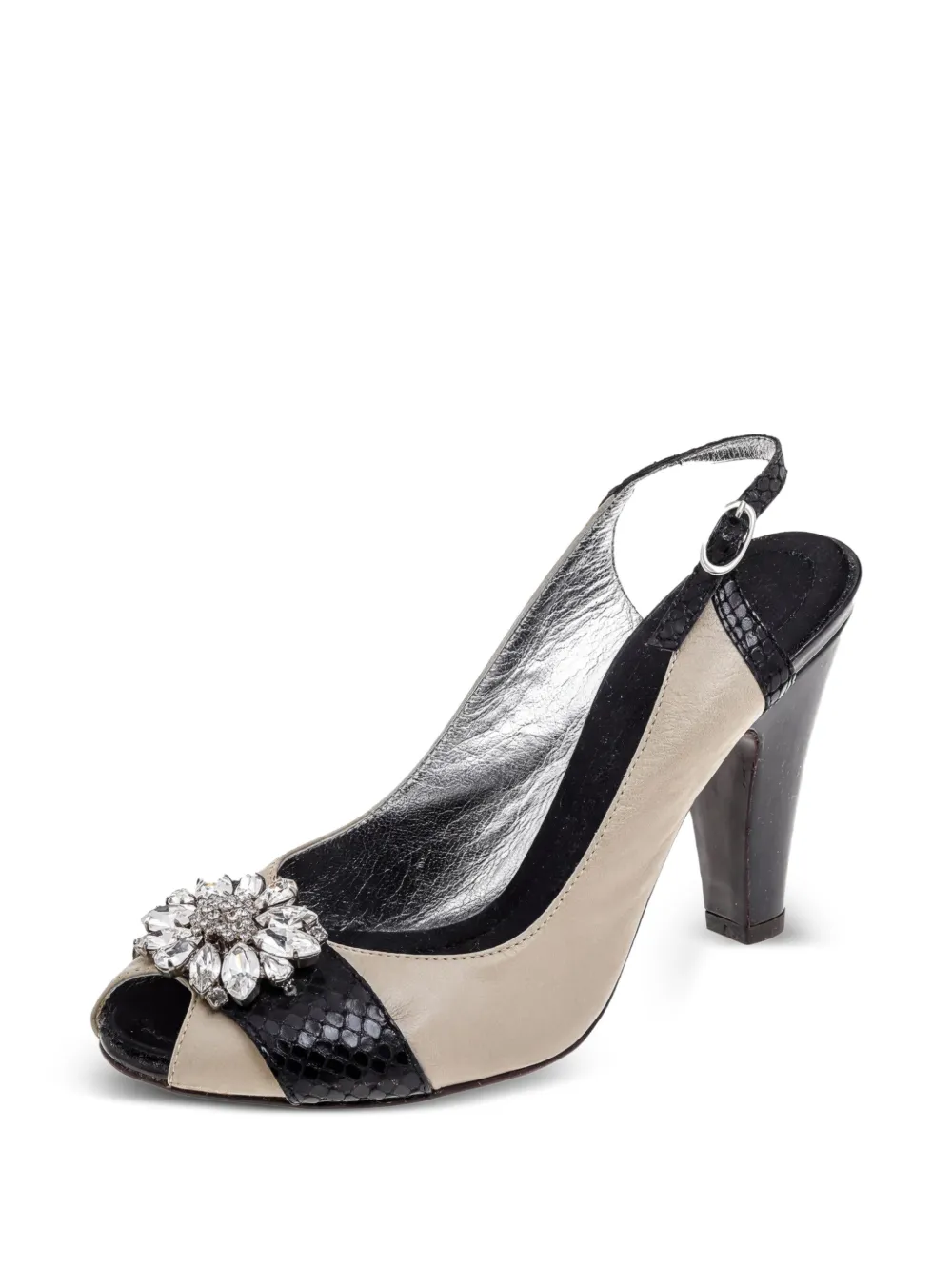 Giuseppe Zanotti embellished peep-toe sandals - Nude