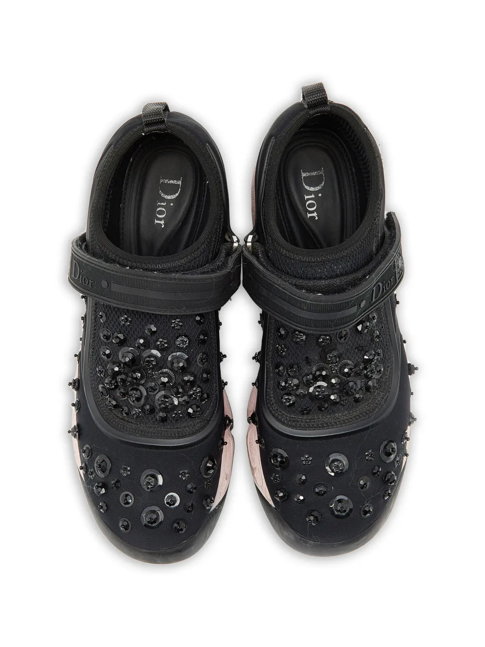 Christian Dior Pre-Owned Fusion embellished touch-strap sneakers - Nero
