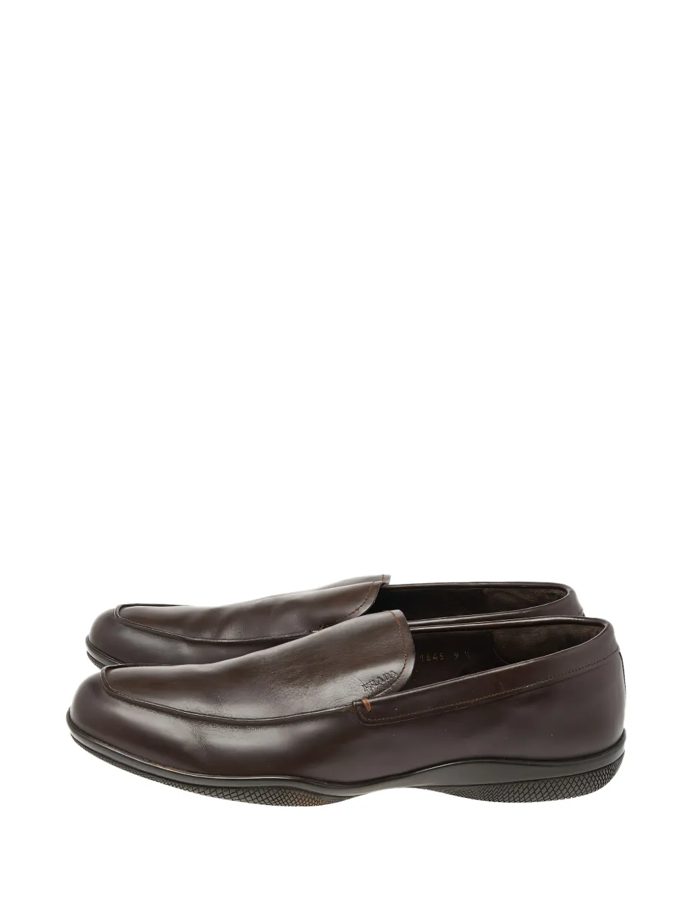 Prada Pre-Owned leather loafers - Braun
