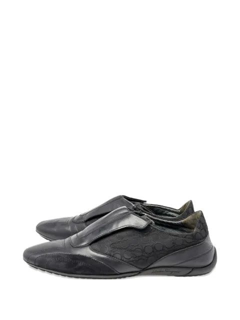 Ferragamo Pre-Owned Gancini-canvas slip-on sneakers