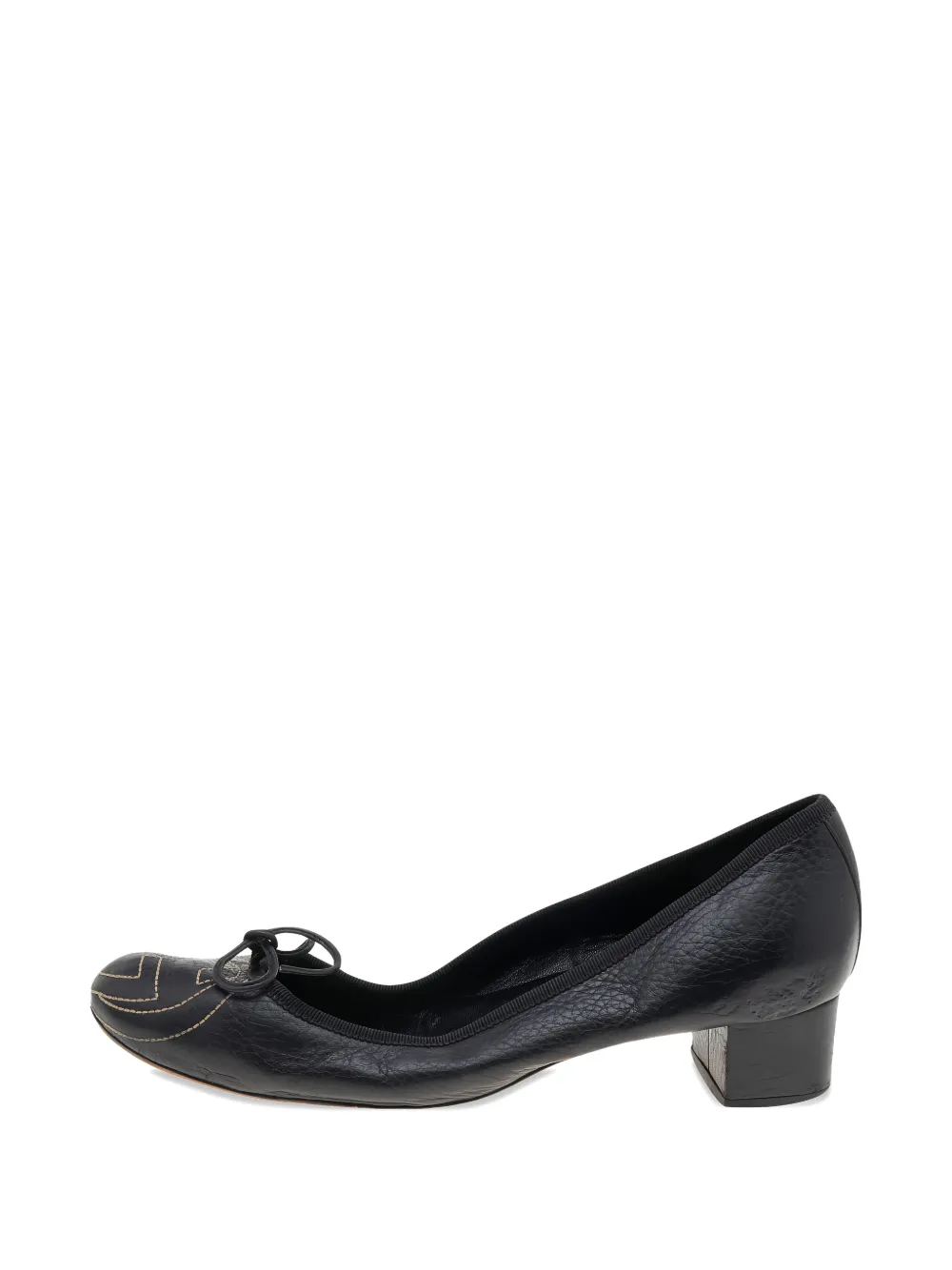 Gucci Pre-Owned GG logo block heel pumps - Schwarz