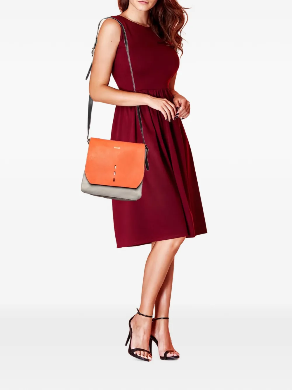 Furla leather shoulder bag - Arancione