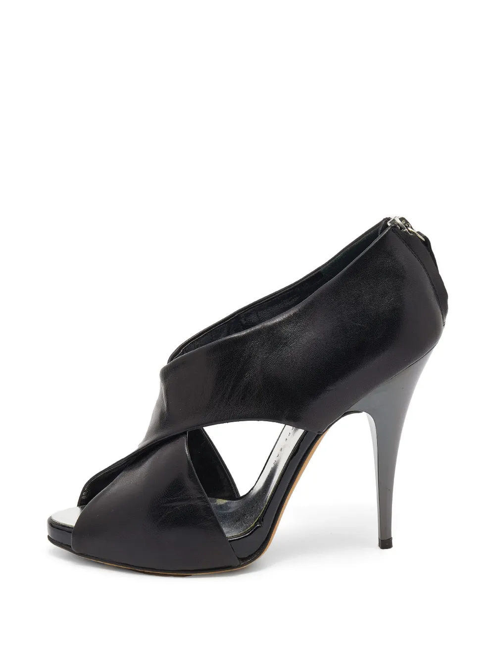Giuseppe Zanotti Vintage criss-cross open-toe ankle boots - Schwarz