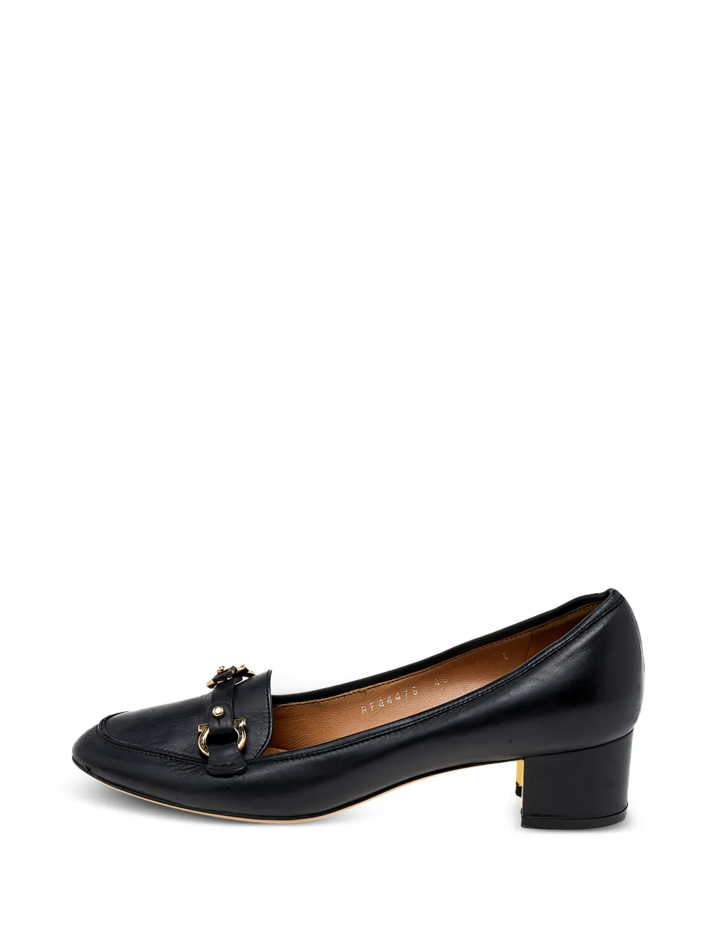 Ferragamo Pre-Owned logo-detail leather pumps - Nero