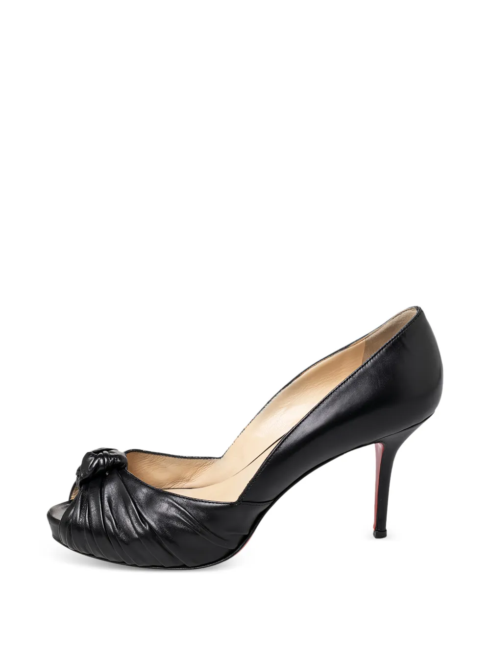 Christian Louboutin Pre-Owned knot peep-toe pumps - Schwarz