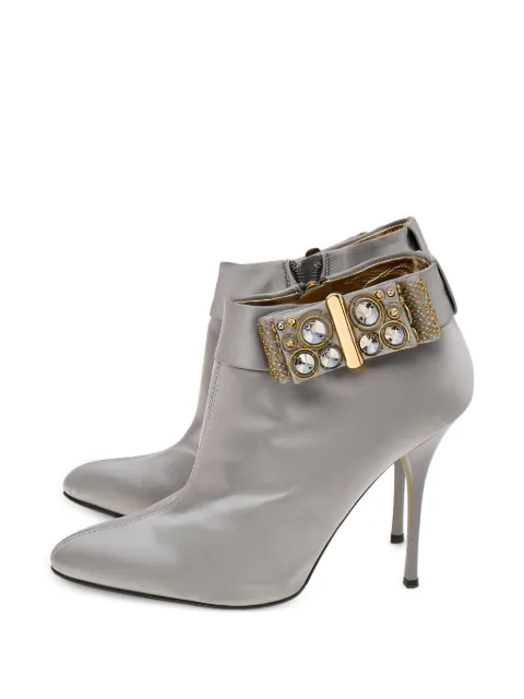 Roberto Cavalli Vintage bow-embellished ankle boots