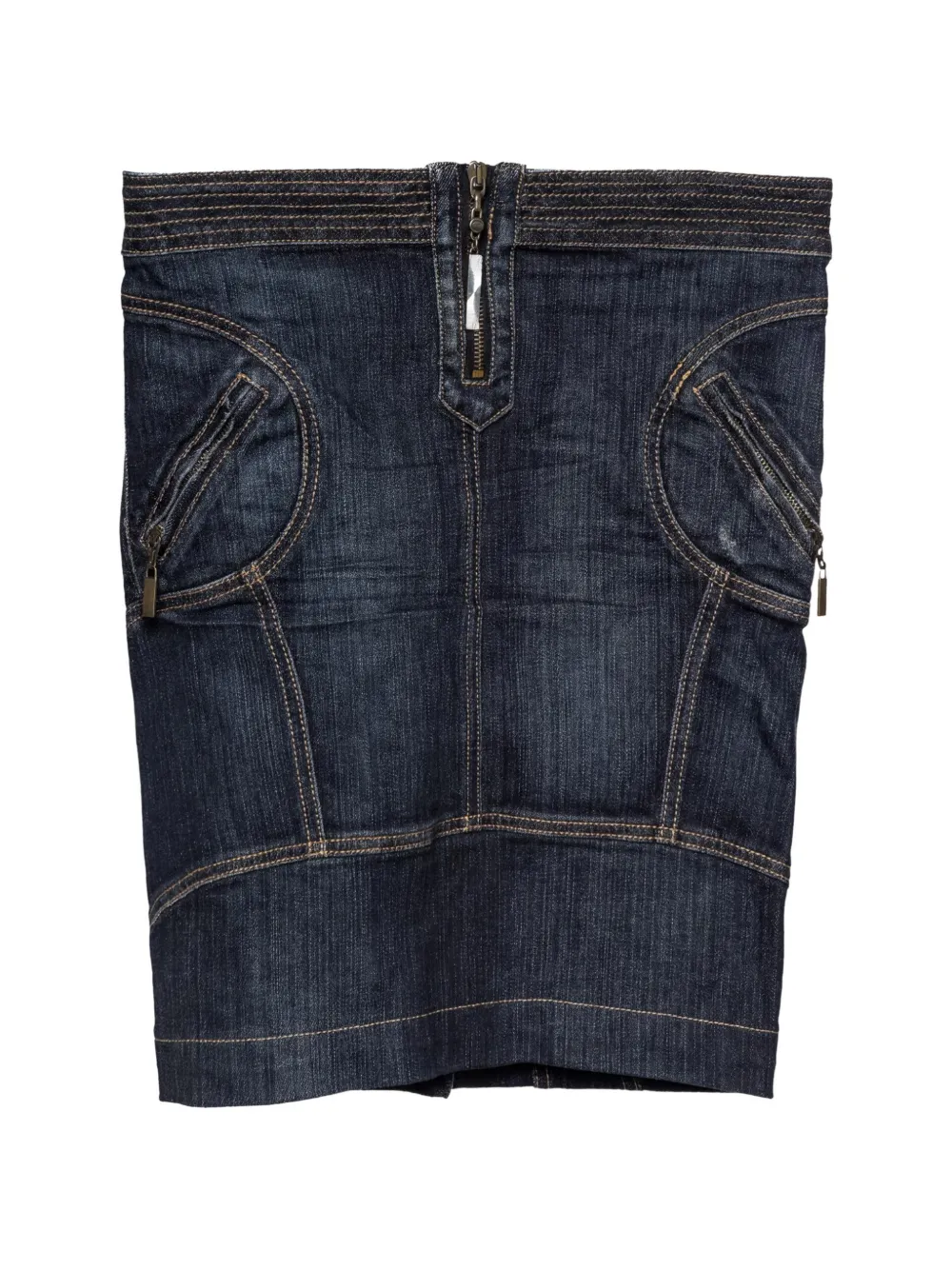 Just Cavalli Vintage Gonna midi denim con zip - Blu