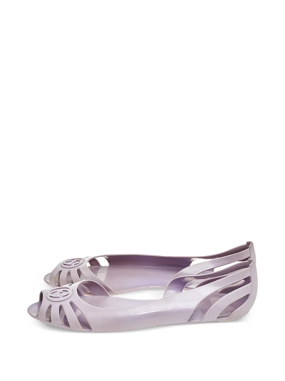 Gucci Pre-Owned Interlocking GG cutout ballet flats - Viola