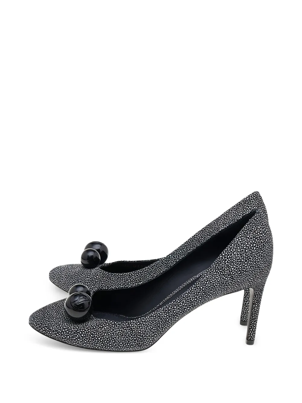Louis Vuitton Pre-Owned Inclusion bead pointed-toe pumps - Grigio