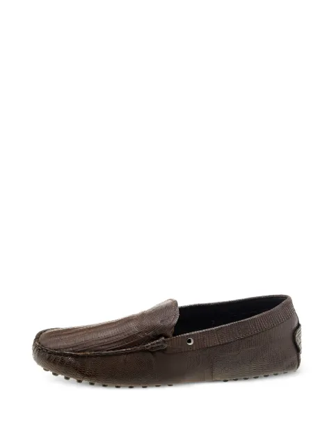 Tod's Vintage mocassins en cuir à effet peau de lézard