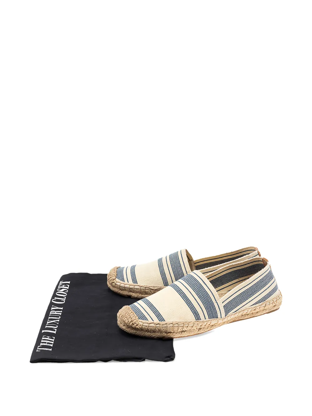Tory Burch striped-pattern espadrilles loafers - Weiß