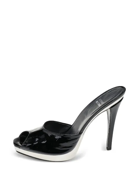 Stuart Weitzman patent leather platform sandals
