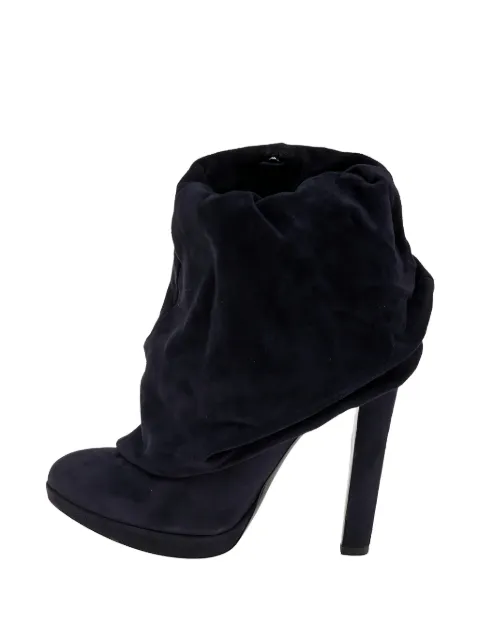 Alaïa Pre-Owned draped-suede ankle boots