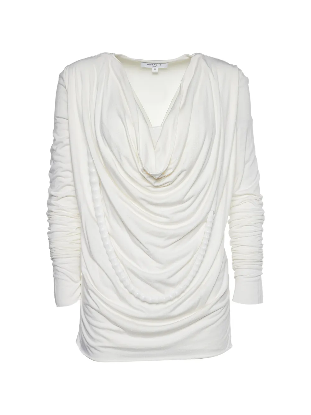 Givenchy Pre-Owned beaded draped blouse - Bianco