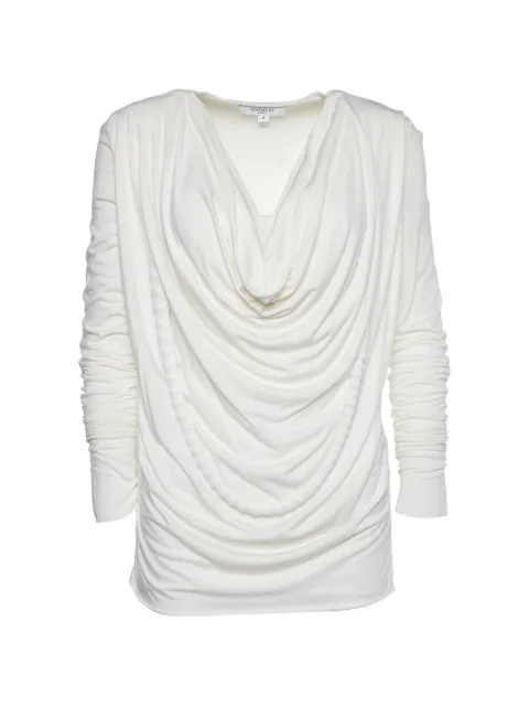 Givenchy Pre-Owned perledekoreret bluse med draperinger