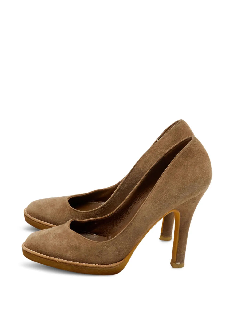 Gucci Pre-Owned platform round-toe pumps - Braun