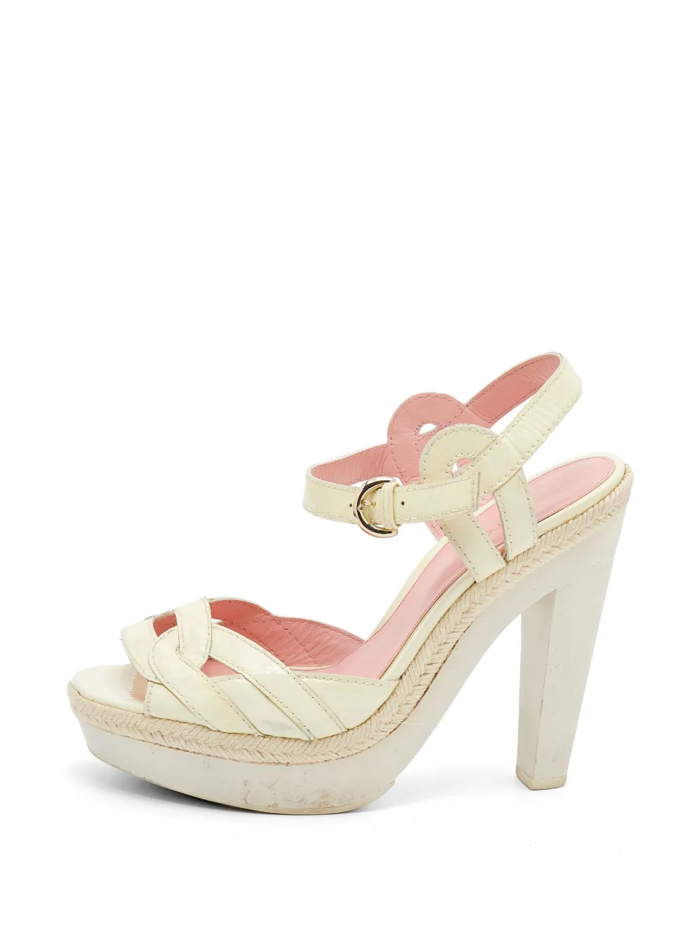 Sergio Rossi platform espadrille sandals - Weiß