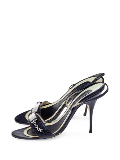 Givenchy Pre-Owned quilted logo-plaque sandals