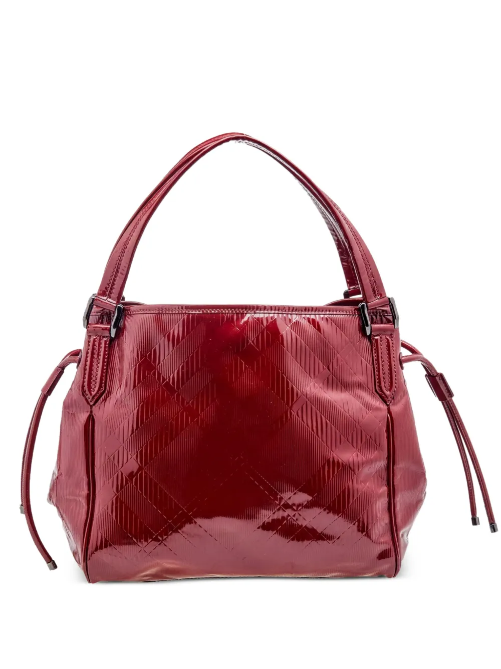 Burberry Pre-Owned Bilmore check-embossed tote bag - Rosso