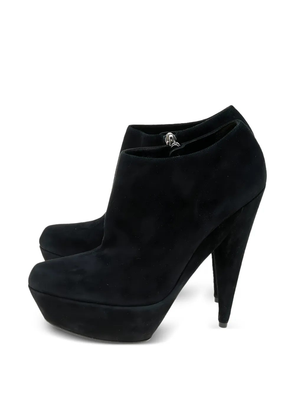 Saint Laurent Pre-Owned 150mm platform ankle boots - Black