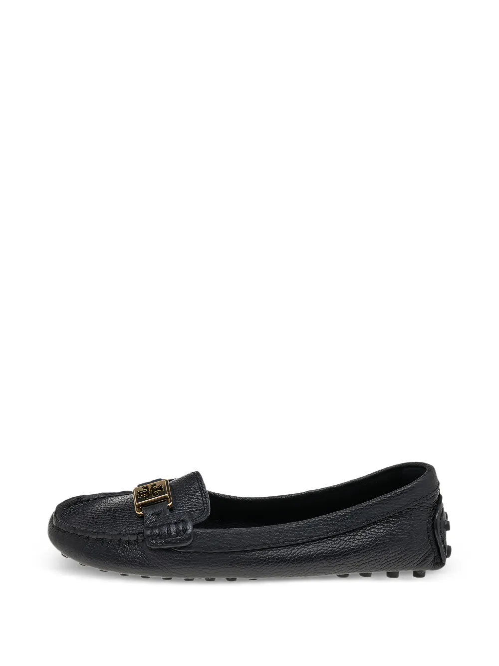 Tory Burch logo-plaque leather loafers - Nero