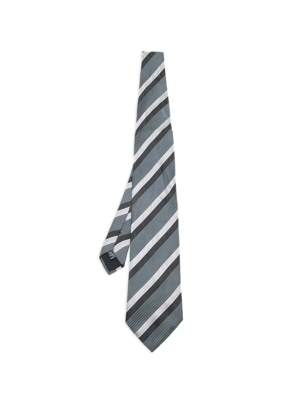 BOSS striped silk jacquard tie - Grau