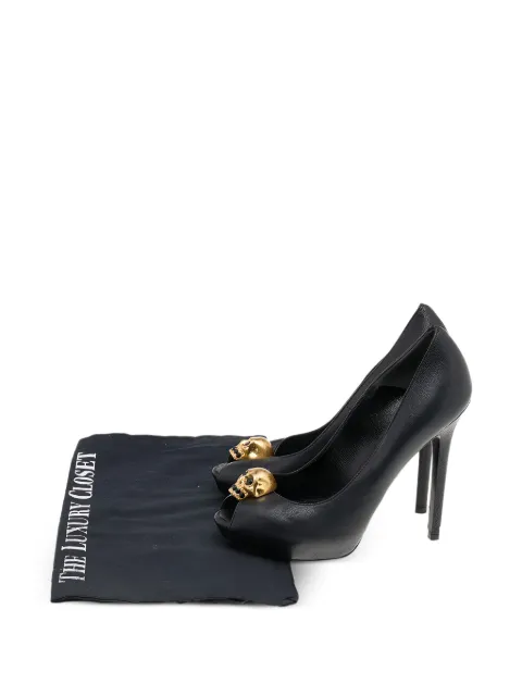 Alexander McQueen Pre-Owned Skull peep-toe pumps